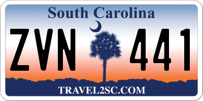 SC license plate ZVN441