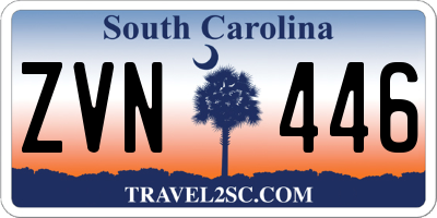 SC license plate ZVN446