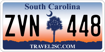 SC license plate ZVN448