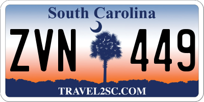 SC license plate ZVN449