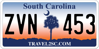 SC license plate ZVN453