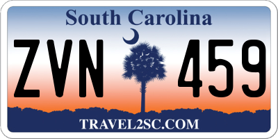 SC license plate ZVN459
