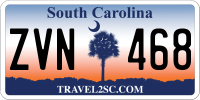 SC license plate ZVN468