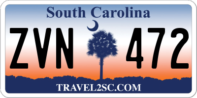 SC license plate ZVN472