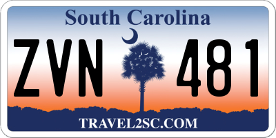 SC license plate ZVN481