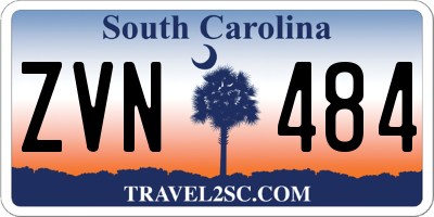 SC license plate ZVN484