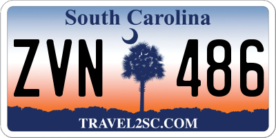 SC license plate ZVN486
