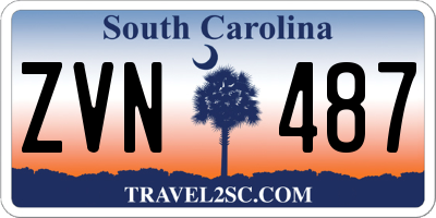SC license plate ZVN487