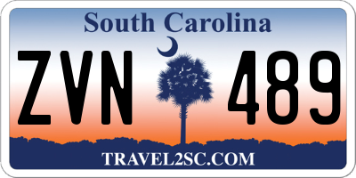 SC license plate ZVN489
