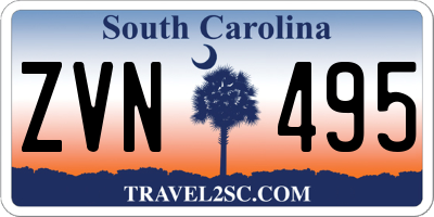 SC license plate ZVN495