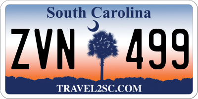 SC license plate ZVN499