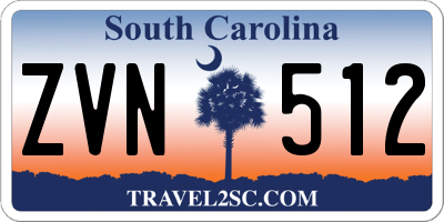 SC license plate ZVN512