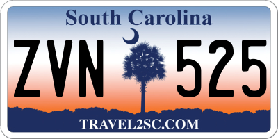 SC license plate ZVN525