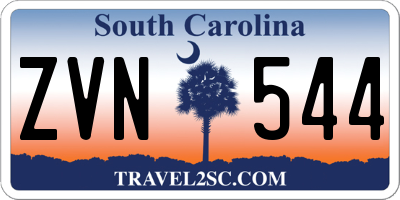 SC license plate ZVN544