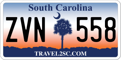 SC license plate ZVN558