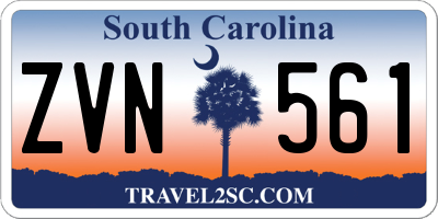 SC license plate ZVN561