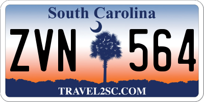 SC license plate ZVN564