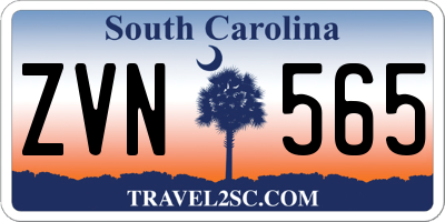 SC license plate ZVN565