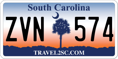 SC license plate ZVN574