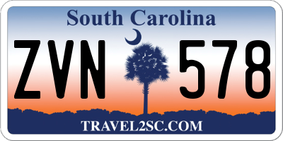 SC license plate ZVN578