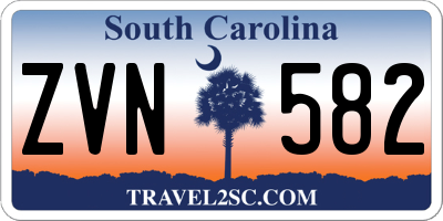 SC license plate ZVN582