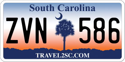 SC license plate ZVN586