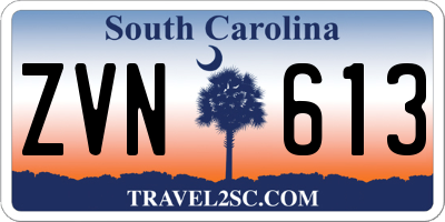 SC license plate ZVN613
