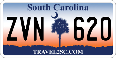 SC license plate ZVN620