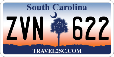 SC license plate ZVN622