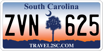 SC license plate ZVN625