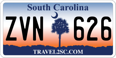 SC license plate ZVN626