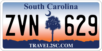 SC license plate ZVN629