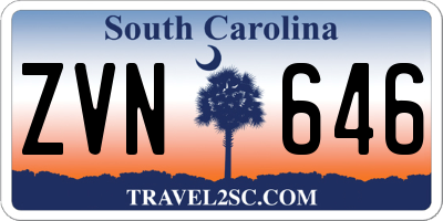 SC license plate ZVN646