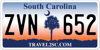 SC license plate ZVN652