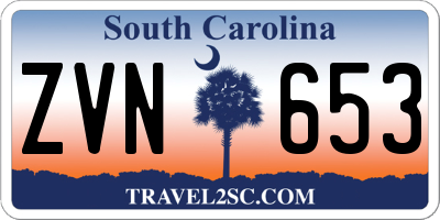 SC license plate ZVN653
