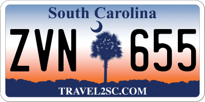 SC license plate ZVN655