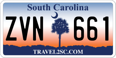 SC license plate ZVN661