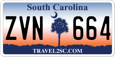SC license plate ZVN664