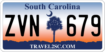 SC license plate ZVN679