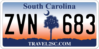 SC license plate ZVN683