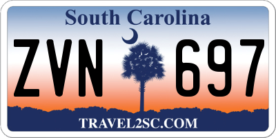 SC license plate ZVN697