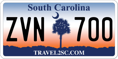 SC license plate ZVN700