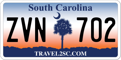 SC license plate ZVN702