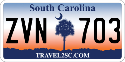 SC license plate ZVN703