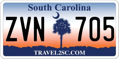 SC license plate ZVN705