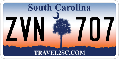 SC license plate ZVN707