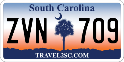 SC license plate ZVN709