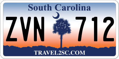 SC license plate ZVN712