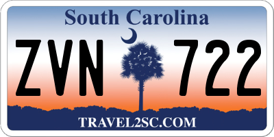 SC license plate ZVN722