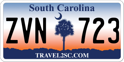 SC license plate ZVN723
